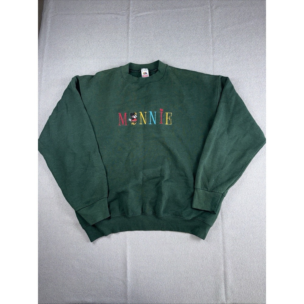 Vintage 90s Disney Minnie Mouse Embroidered Sweatshirt Size XL Made in USA